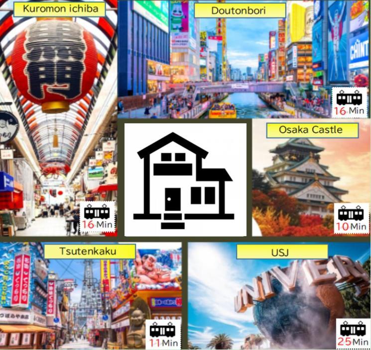 Jr天王寺駅・寺田町駅から徒歩圏内！ファミリー大歓迎の広々欧風ハイツ！ Apartamento Osaca Exterior foto